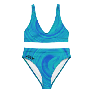 Blue high-waisted Bikini