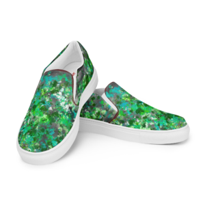 Green Camo Slip-On Shoes