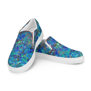 Blue Camo Slip-On Shoes